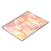 Ze geloofde dat ze het kon, dus deed ze het notitieboek (Linkerzijde)