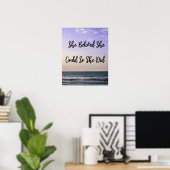 Ze geloofde dat ze het kon, dus deed ze het Ocean Poster (Thuiskantoor)