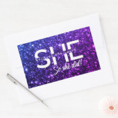 Ze geloofde dat ze het kon, dus deed ze het rechthoekige sticker (Envelop)