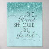 Ze geloofde dat ze het kon, dus deed ze Inspireren Poster (Voorkant)