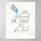 Ze geloofde dat ze het kon, dus deed ze Inspireren Poster (Voorkant)