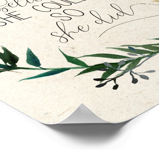 Ze geloofde dat ze het kon, dus deed ze Inspireren Poster (Hoek)