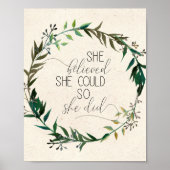 Ze geloofde dat ze het kon, dus deed ze Inspireren Poster (Voorkant)