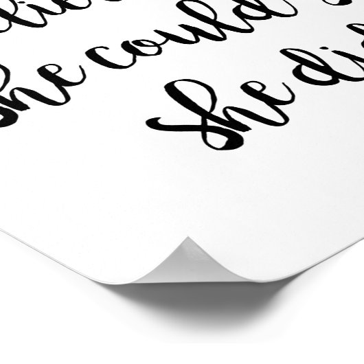 Ze geloofde dat ze het kon, dus deed ze Inspireren Poster (Hoek)