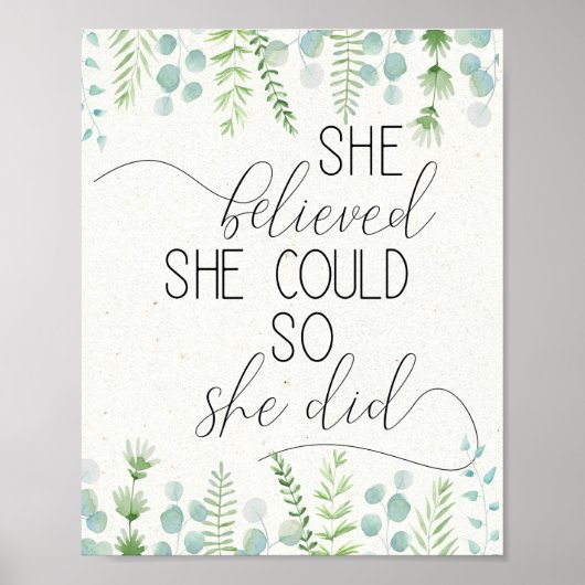 Ze geloofde dat ze het kon, dus deed ze Inspireren Poster (Voorkant)