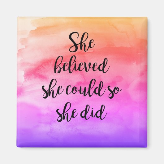 Ze geloofde dat ze het kon, dus deed ze Magnet (Voorkant)