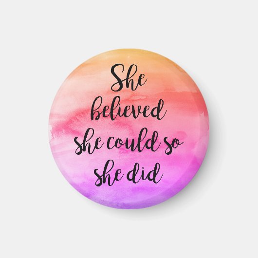 Ze geloofde dat ze het kon, dus deed ze Magnet (Voorkant)