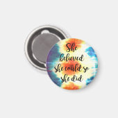 Ze geloofde dat ze het kon, dus deed ze Magnet (Voorkant / Achterkant)