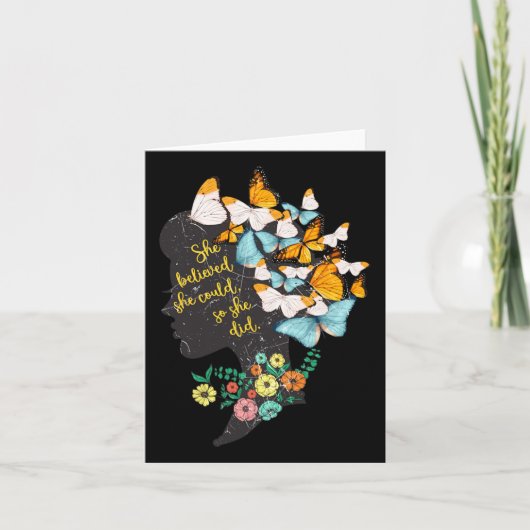 Ze geloofde dat ze het kon, dus deed ze Shirt femi Kaart (Voorkant)
