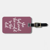 Ze geloofde dat ze het kon, dus ze citeerde, Paars Bagagelabel (Voorkant horizontaal)