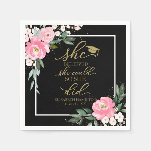 Ze geloofde dat ze het kon, dus ze deed Afstudeerd Servet (Voorkant)