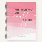 Ze geloofde dat ze het kon, dus ze deed een persoo notitieboek (Voorkant)