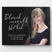 Ze geloofde dat ze het kon, dus ze deed het Afstud Fotoplaat (Voorkant)