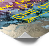 Ze geloofde dat ze het kon, dus ze deed marmergoud poster (Hoek)