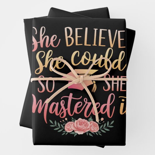 Ze geloofde dat ze het kon, dus ze gaf het door inpakpapier vel (In situ)