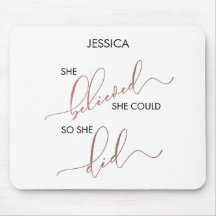 Ze geloofde dat ze het kon, dus ze paste de naam a