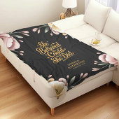 Ze geloofde dat ze het kon | Elegant Floral Afstud Fleece Deken