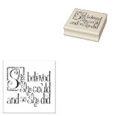 Ze geloofde dat ze het kon en dat deed ze ook rubberstempel (Gestempeld)