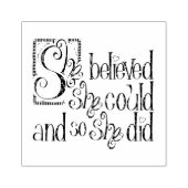 Ze geloofde dat ze het kon en dat deed ze ook rubberstempel (Afrduk)