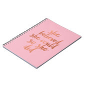 Ze geloofde dat ze het kon - Notitieboek (Linkerzijde)