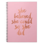 Ze geloofde dat ze het kon - Notitieboek (Voorkant)