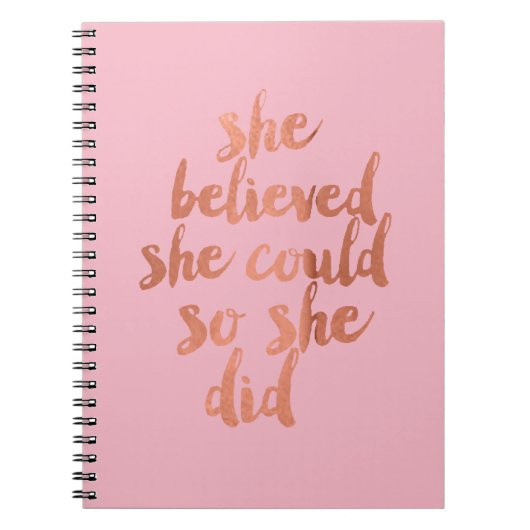 Ze geloofde dat ze het kon - Notitieboek (Voorkant)