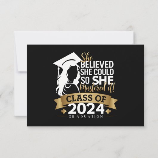 Ze geloofde dat ze het kon, zodat ze het 2024 onde bedankkaart (Voorkant)