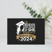 Ze geloofde dat ze het kon, zodat ze het 2024 onde bedankkaart (Staand voorkant)