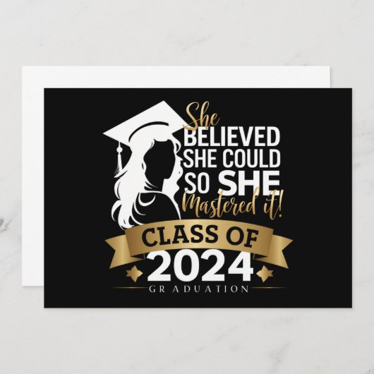 Ze geloofde dat ze het kon, zodat ze het 2024 onde kaart (Voorkant / Achterkant)