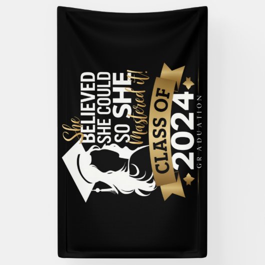 Ze geloofde dat ze het kon, zodat ze het 2024 onde spandoek (Verticaal)