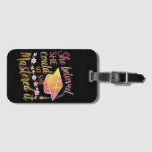 Ze geloofde dat ze het kon, zodat ze het Afstudeer Bagagelabel (Voorkant (horizontaal))