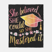 Ze geloofde dat ze het kon, zodat ze het Afstudeer Fleece Deken (Voorkant)