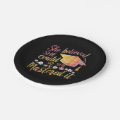 Ze geloofde dat ze het kon, zodat ze het Afstudeer Papieren Bordje (Gekanteld)