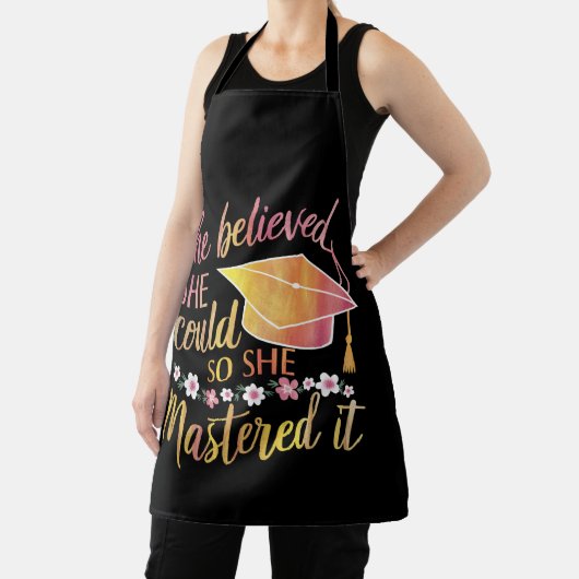Ze geloofde dat ze het kon, zodat ze het Afstudeer Schort (Insitu)