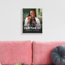 Ze geloofde dat ze het Nurse Photo-Afstuderen kon  Canvas Afdruk