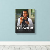 Ze geloofde dat ze het Nurse Photo-Afstuderen kon  Canvas Afdruk (Insitu (Houten vloer))