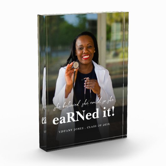 Ze geloofde dat ze het Nurse Photo-Afstuderen kon  Fotoblokken (Links)