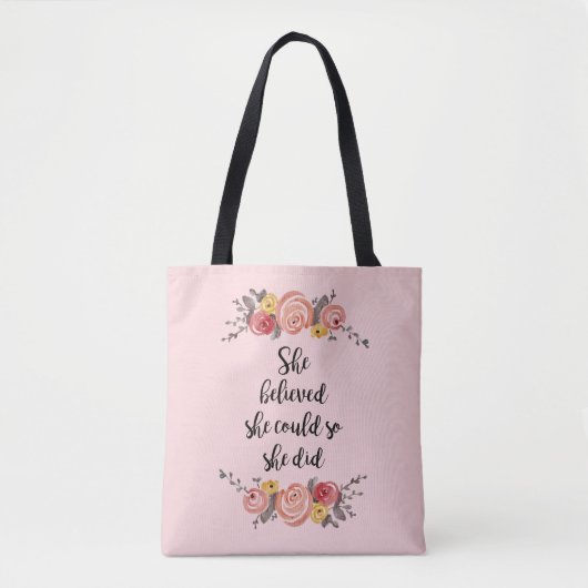 Ze geloofde dat ze het schilderen kon aanwakkeren tote bag (Voorkant)