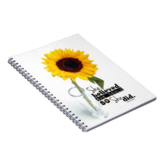 Ze geloofde dat ze het Spiral Journal (SUNFLOWER) Notitieboek (Rechterzijde)