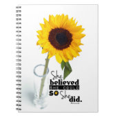 Ze geloofde dat ze het Spiral Journal (SUNFLOWER) Notitieboek (Voorkant)