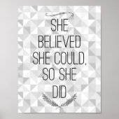 Ze geloofde dat ze Inspirerend Poster kon maken (Voorkant)