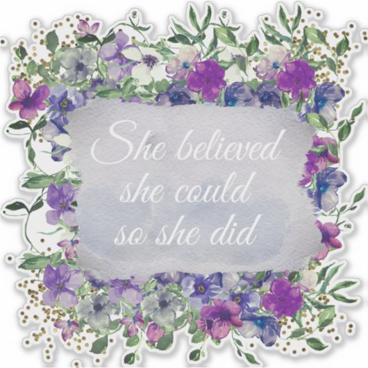 Ze geloofde dat ze Inspirerend was Sticker (Voorkant)