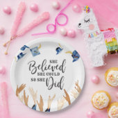 Ze geloofde dat ze kon afstuderen caps papieren bordje (Feest)