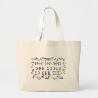 Ze geloofde dat ze kon citeren grote tote bag