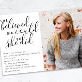 Ze geloofde dat ze kon fotograferen Afstuderen Kaart