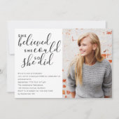 Ze geloofde dat ze kon fotograferen Afstuderen Kaart (Voorkant)