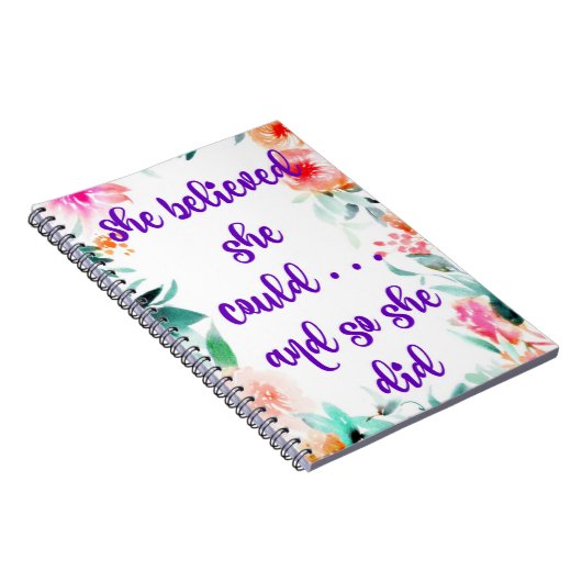 "Ze geloofde dat ze kon" Journal/Art Journal Notitieboek (Rechterzijde)