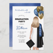 Ze geloofde dat ze kon meisje blauw Afstuderen Kaart (Voorkant / Achterkant)