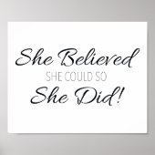 Ze geloofde dat ze kon schrijven poster (Voorkant)