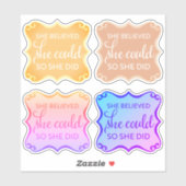 ze geloofde dat ze kon Stickers - verschillende kl (Vel)